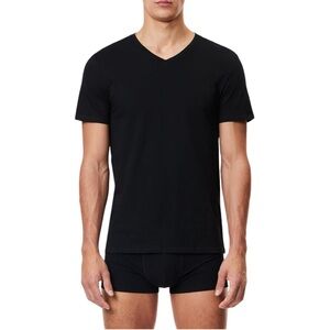 NWT 3-Pack Men’s Size Small Lacoste V-neck Undershirts 100% Cotton In Black